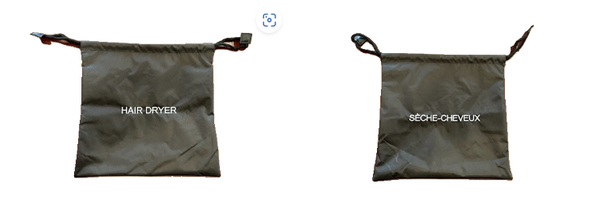 Hair Dryer Storage Bag w/ Closure