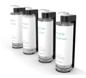 COLLAR BRACKET FOR REFILLABLE BOTTLES - BLACK