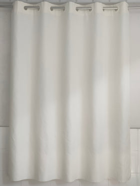 "Zero" Basic Shower Curtain. 71" X 77" 100% polyester.***BEIGE***