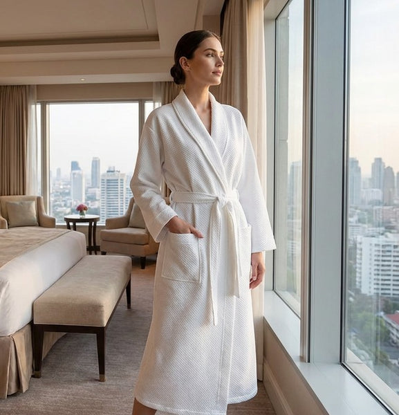 **NEW**True Experience® Diamond Robe - White - 48" Length