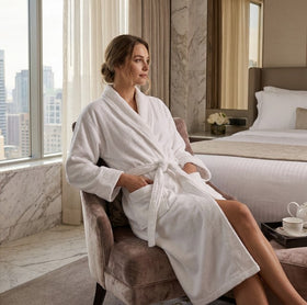 Shawl Collar 100% Cotton Terry Hotel Bath Robe