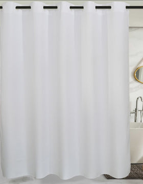 "Zero" Basic Shower Curtain. 71" X 77" 100% polyester.