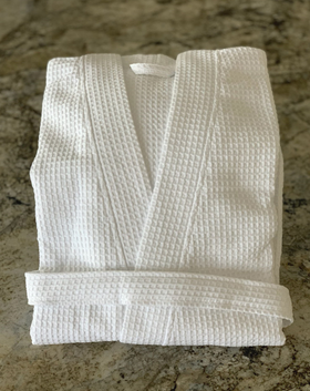 True Essentials® Waffle Weave 100% Ring Spun Hotel Bath Robe
